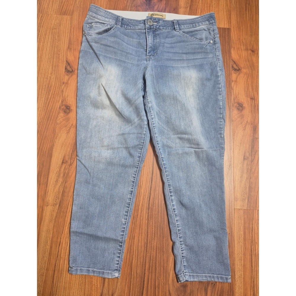 Democracy Ab-Solution Slim Straight Jeans Womens Size 14 Light Wash Denim 8300